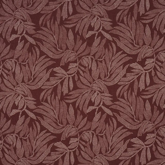 SAMPLE - Schumacher x Johanna Ortiz Tayrona Palm Mosaic Fabric In Rouge For Sale