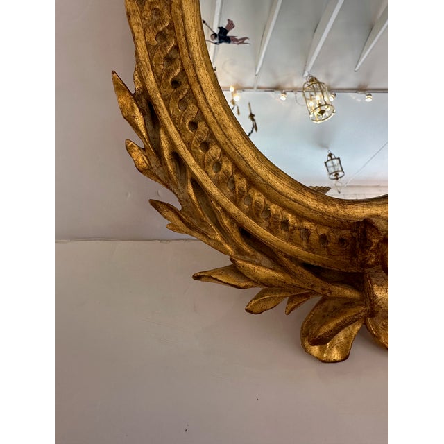 2000 - 2009 Giltwood Carvers Guild Oval & Mirrored Wall Candle Sconces-a Pair For Sale - Image 5 of 11