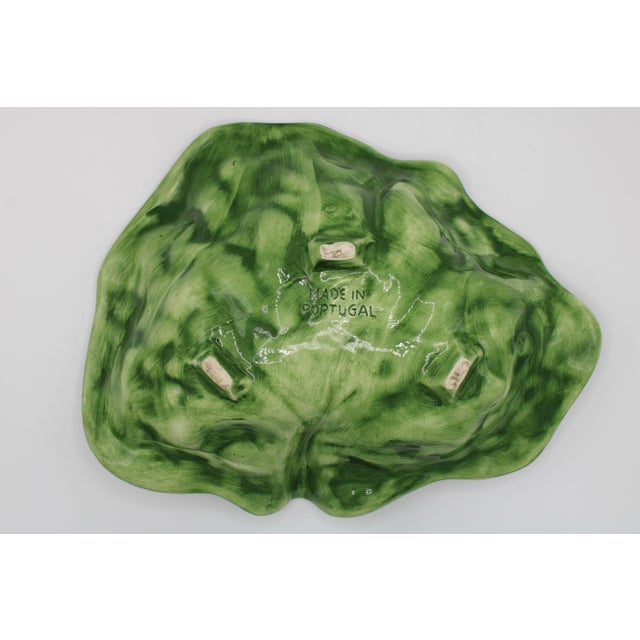 Large Ceramic Green Cabbage Leaf Serving Bowl Chairish