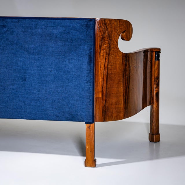 Biedermeier Sofa in Walnut, Austria, 1830s For Sale - Image 9 of 11