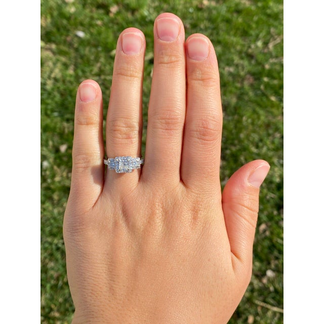 The Eze: Past Present Future Natural Diamond Ring in White Gold For Sale - Image 10 of 11