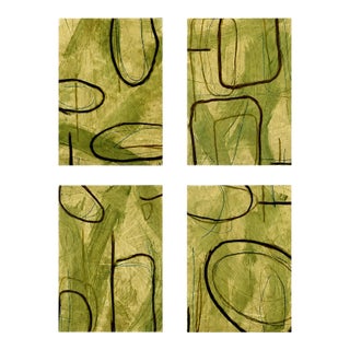 Moss Studies I-Iv by Murray Duncan, Mix Media on Paper, Set of 4. For Sale