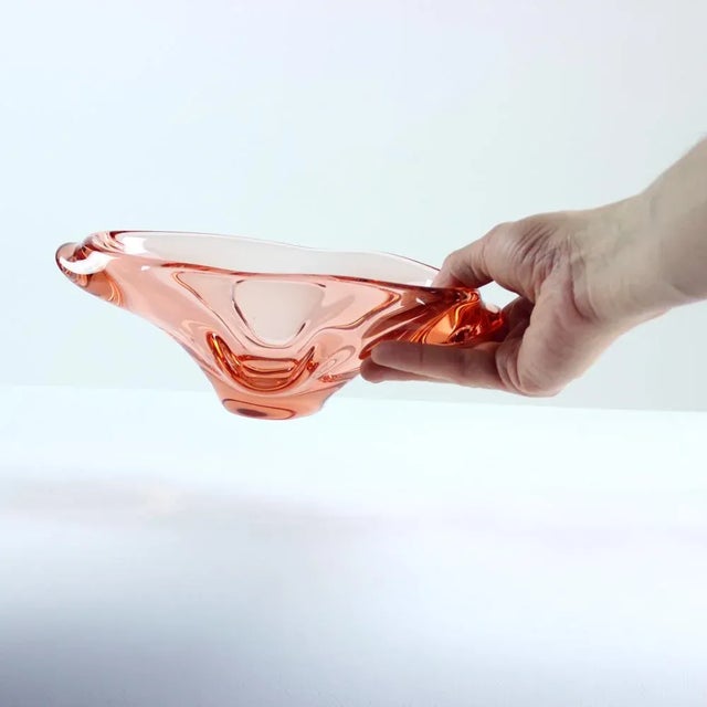 Art Glass Bowl by Josef Hospodka for Sklarny Chribska, 1960s For Sale - Image 7 of 11