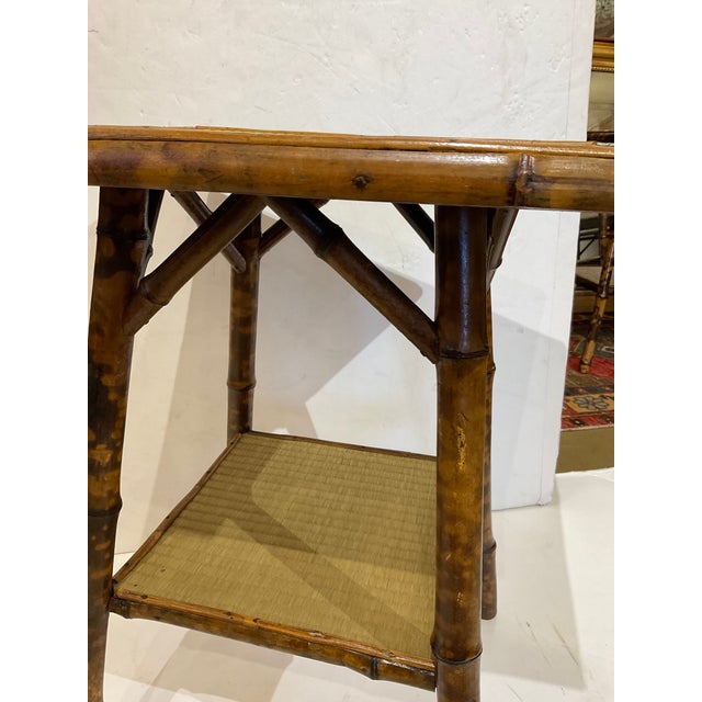 Wood 19th Century English Bamboo Side Table For Sale - Image 7 of 9