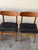 1960s Set of 4 Danish Teak Dining Chairs With Black Leather Seats | Mid-Century Modern 1960s For Sale - Image 5 of 11
