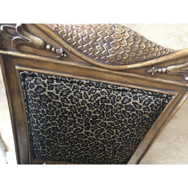 Maitland Smith Cheetah Print Bar Stool | Chairish
