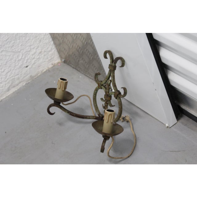 Vintage Royal Lily Decor Wall Lamps, 1950s, Set of 2 For Sale - Image 15 of 18