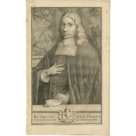 Valentyn, Rycklof Van Goens, Governor-General of the VOC, Dutch East Indies, 1724, Print For Sale