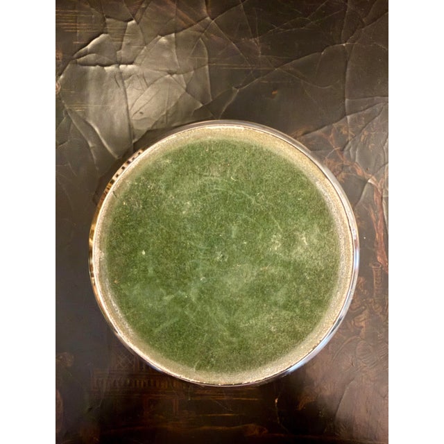 Vintage Silver Plate Bullseye Wine Coaster With Gallery Edge For Sale - Image 4 of 12