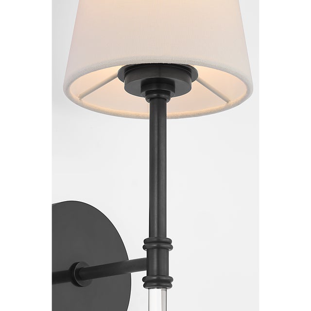 Modern Suzanne Kasler for Visual Comfort Signature Camille 20" Cordless Sconce in Bronze with Linen Shade For Sale - Image 3 of 8