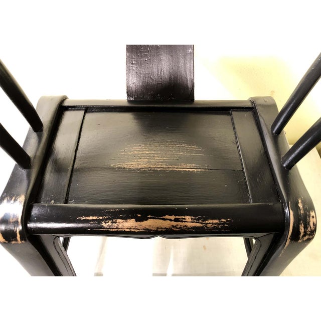 Black Antique Ming Arm Chair (3560), Circa 1800-1849 For Sale - Image 8 of 9