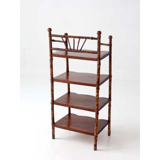 Antique Bamboo Etagere Shelf For Sale - Image 6 of 16