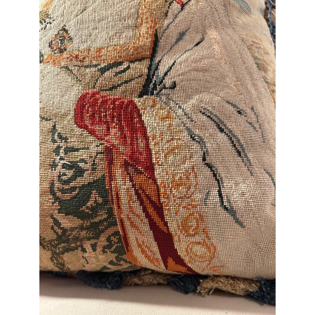 Camel English 19th Century Petitpoint Pillow For Sale - Image 8 of 10