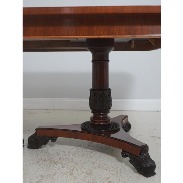 Baker Furniture Company Baker Banded Mahogany Neoclassical Dining Room Table For Sale - Image 4 of 18