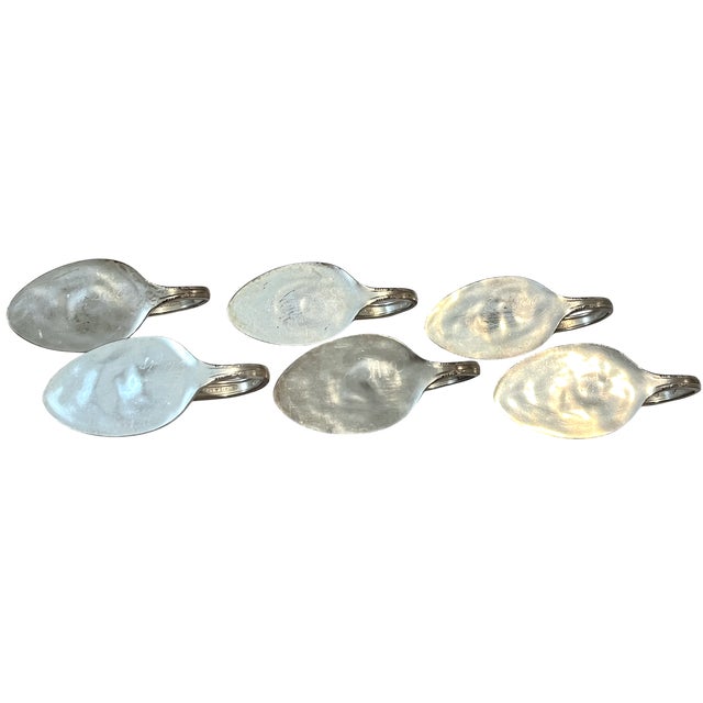 Rogers Bros. Artist-Made Rogers Silverplate Spoon Place Card Holders – Set of 6 For Sale - Image 4 of 6