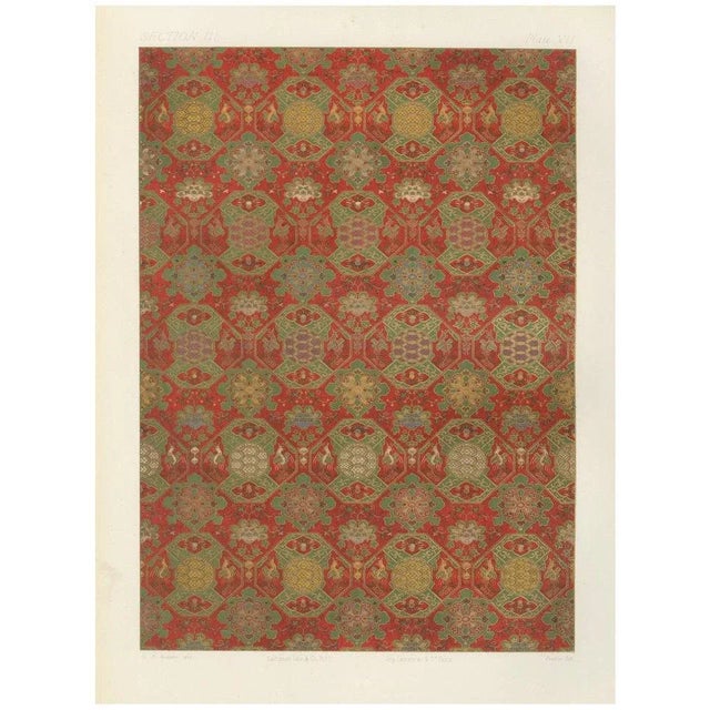 Japanese Brocade with Mythical Creatures, 1880s, Lithograph For Sale - Image 10 of 10