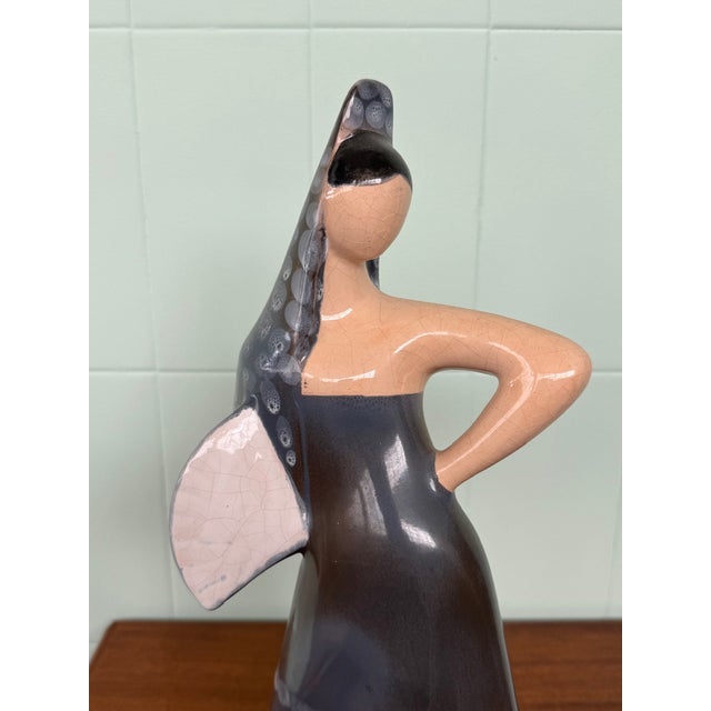 Ceramic Flamenco Dancer Statuette, 1960s For Sale - Image 6 of 11
