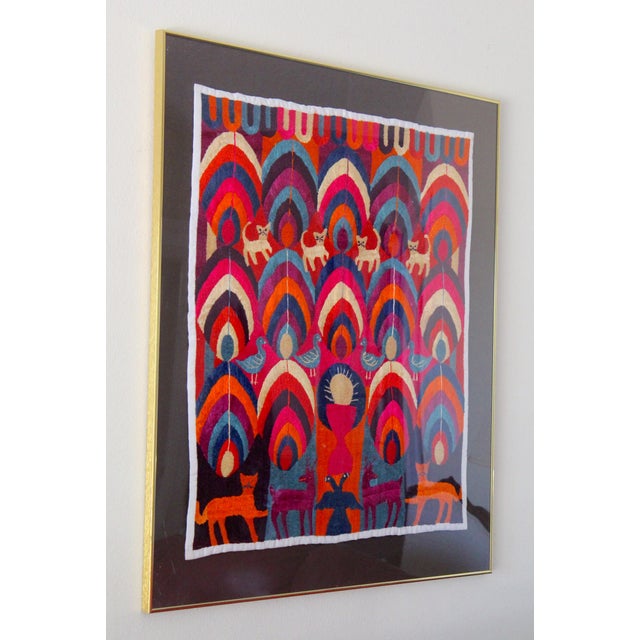 Rare Framed Maya Paya Ceremonial Textile – Patzún, Guatemala For Sale - Image 4 of 10