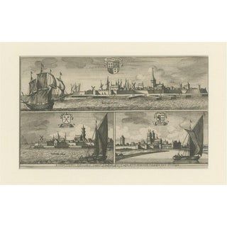 Harlinge and Stavoren and Sneek in Friesland, 1680, Paper For Sale