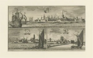 Harlinge and Stavoren and Sneek in Friesland, 1680, Paper