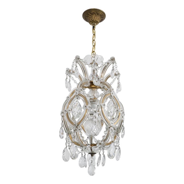 1930s Maria Theresa style crystal pendant For Sale