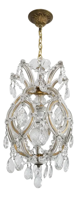 1930s Maria Theresa style crystal pendant