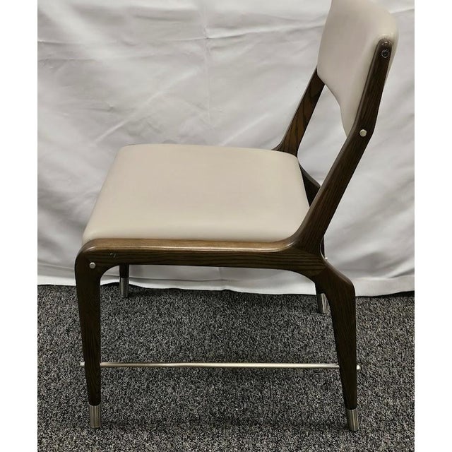 Mid-Century Modern Interlude Home Tate Mid-Century Modern Dining Chair in Walnut & Cream Latte For Sale - Image 3 of 9