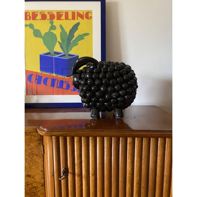 Monumental Ram ceramic sculpture Italy 1980s Italian-made large ceramic reproduction of the famous 70s wooden ram by Kaija...