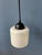 Glass Mid-Century Round Striped Glass Pendant Lamp For Sale - Image 7 of 11