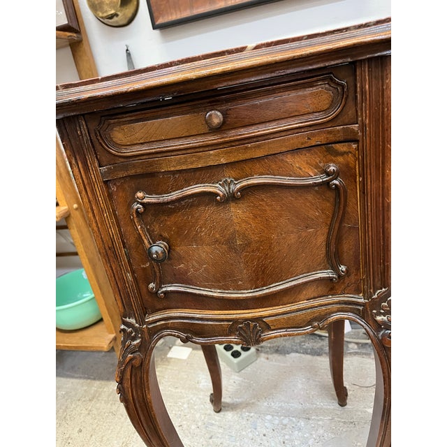 Mid 20th Century Louis XV Side Table With Marble Top For Sale - Image 5 of 8