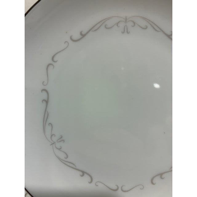 Platinum Vintage Kimberly Fine China "Trianon" Platinum Trim Bread Plates, Set of 12, Japan For Sale - Image 8 of 13