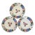 Early 20th Century Japanese Porcelain Floral Plates - Set of 3 For Sale