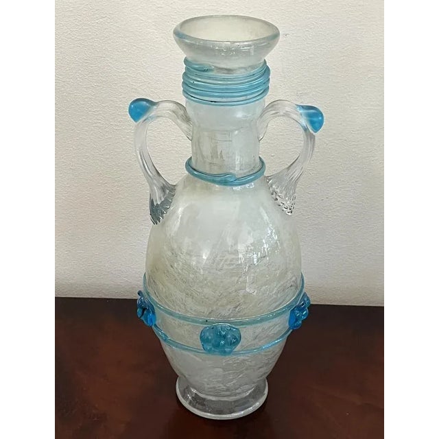 Murano Glass Amphora Vase attributed to Flavio Poli for Seguso, Italy, 1940s For Sale - Image 6 of 12
