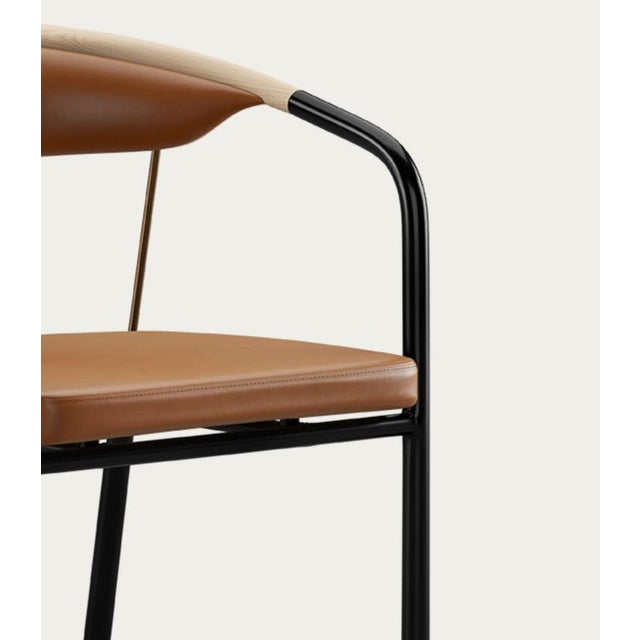 Black Chairman Chair in Oak with Upholstery in Cognac by Henrik Tengler for One Collection For Sale - Image 8 of 17