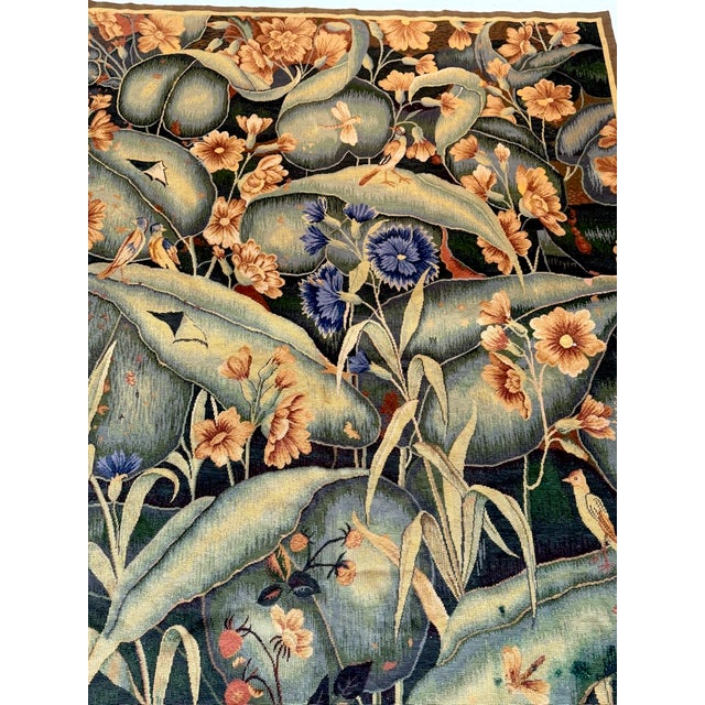 Arts & Crafts/ William Morris Style Verdure Tapestry Birds, Butterflies Foliage For Sale - Image 13 of 16