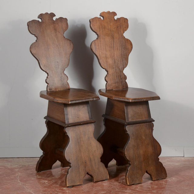 Set of Rustic Wood Chairs and Stools For Sale - Image 6 of 17