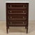 French Louis XVI Petite Mahogany Commode With Carrara Marble For Sale - Image 11 of 18
