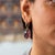 Modern 25.2Ct Rubellite Tourmaline Earrings With Tsavorite Accents: 14k Gold, 25x17mm, Pair For Sale - Image 3 of 8