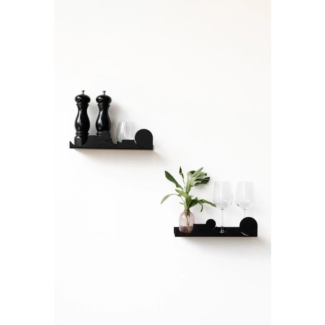Contemporary NVMD Clounds Floating Shelf in Black Steel from EMKO, Set of 2 For Sale - Image 3 of 9