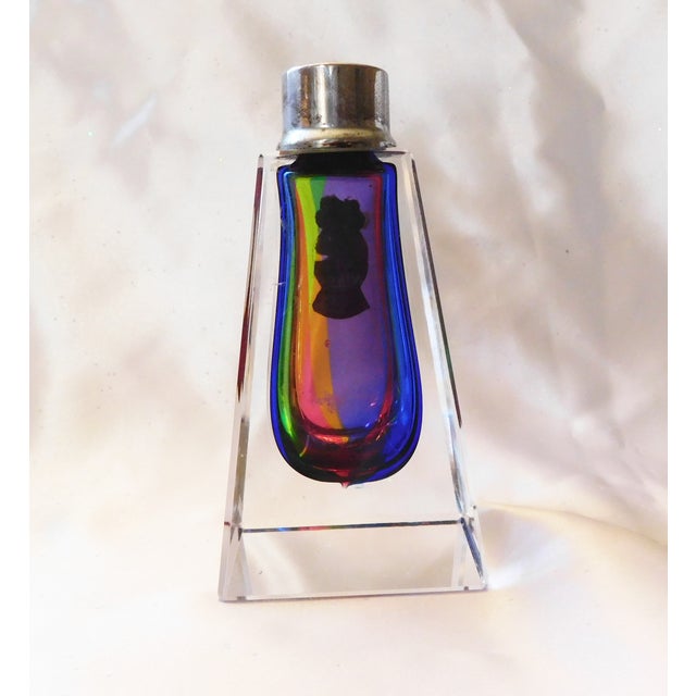 Imperlux Multi Color Crystal Perfume Bottle For Sale - Image 4 of 5