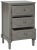 a antique found at a Belgian flea market inspired the delicate details of this chic grey side chest. Designers love it's...