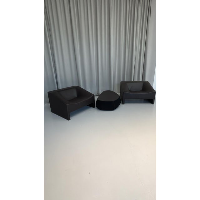 Malmo Leather Set by Patricia Urquiola for Moroso, Italy, 2000s, Set of 3, in Very Good conditions. Designed from 2000