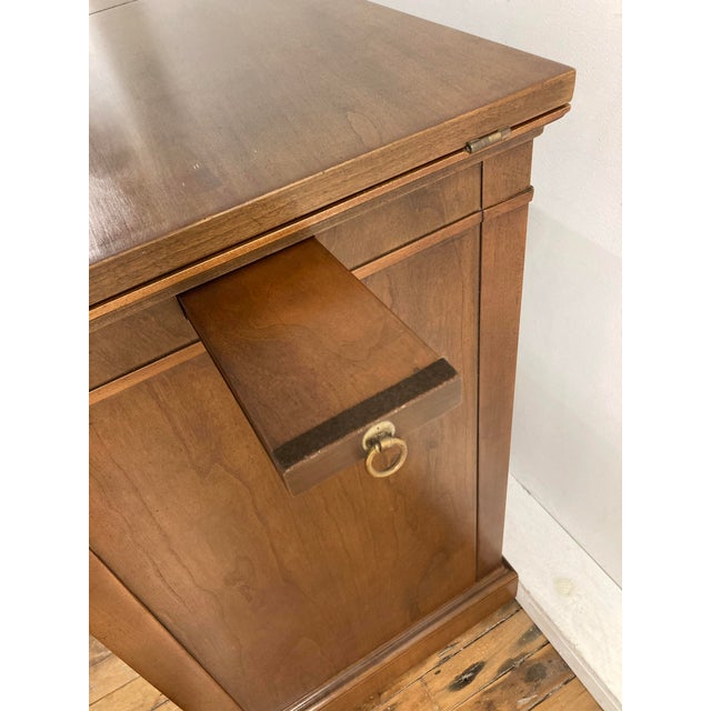 Late 20th Century Kindel Furniture Flip Top Rolling Dry Bar Server Cabinet For Sale - Image 10 of 18