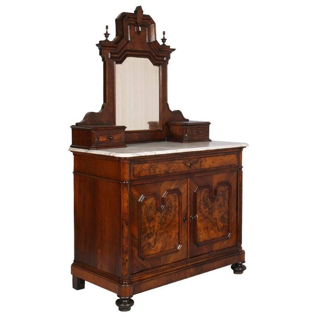 19th Century Chest of Drawers and Mirror from Cucchi & Sola Ammobiliamenti Torino, Set of 2 For Sale - Image 14 of 14