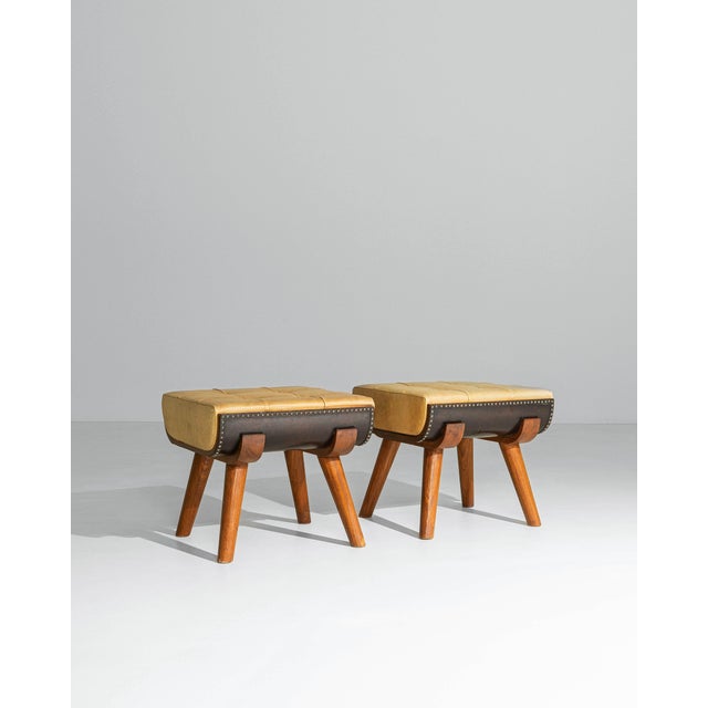 1960s Italian Exceptional Italian Ottomans - A Pair For Sale - Image 4 of 18