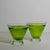 2000 - 2009 Pair of Lime-Green Hand-Blown Mexican Cocktail Glasses For Sale - Image 5 of 6