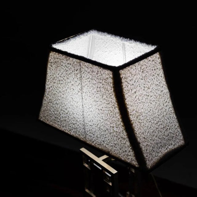 1970s Vintage Golden Metal Lamp, 1970s For Sale - Image 5 of 9