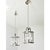 French vintage mid-century pair of lanterns in satin nickel finish that have a timeless sophistication and understated...