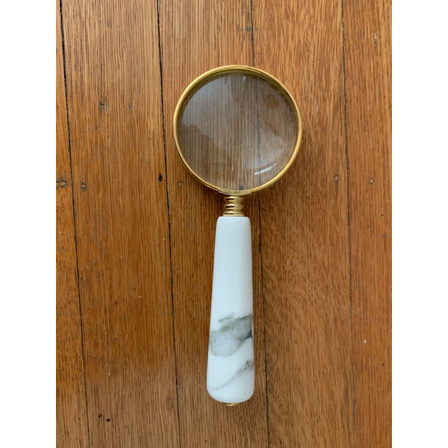 1990s 1990s Magnifyng Glass With Marble Handle For Sale - Image 5 of 5