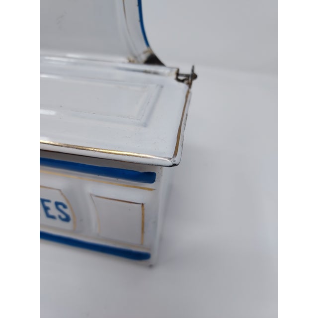 French Enamel Antique Match Safe "Allumettes" For Sale - Image 4 of 7